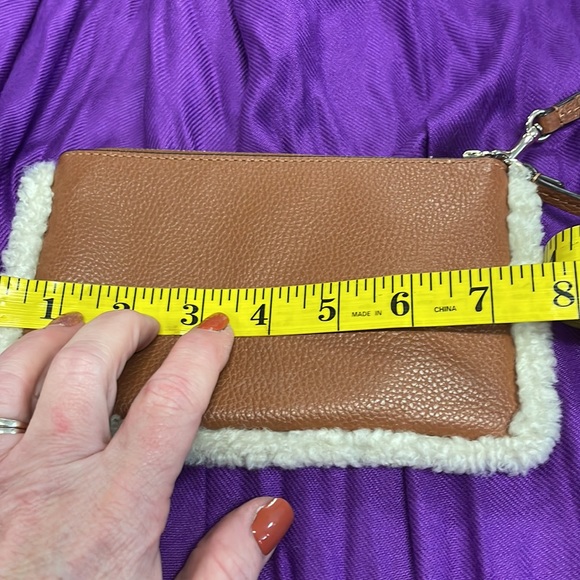 NWT COACH TAN Leather With Shearling - Picture 8 of 9